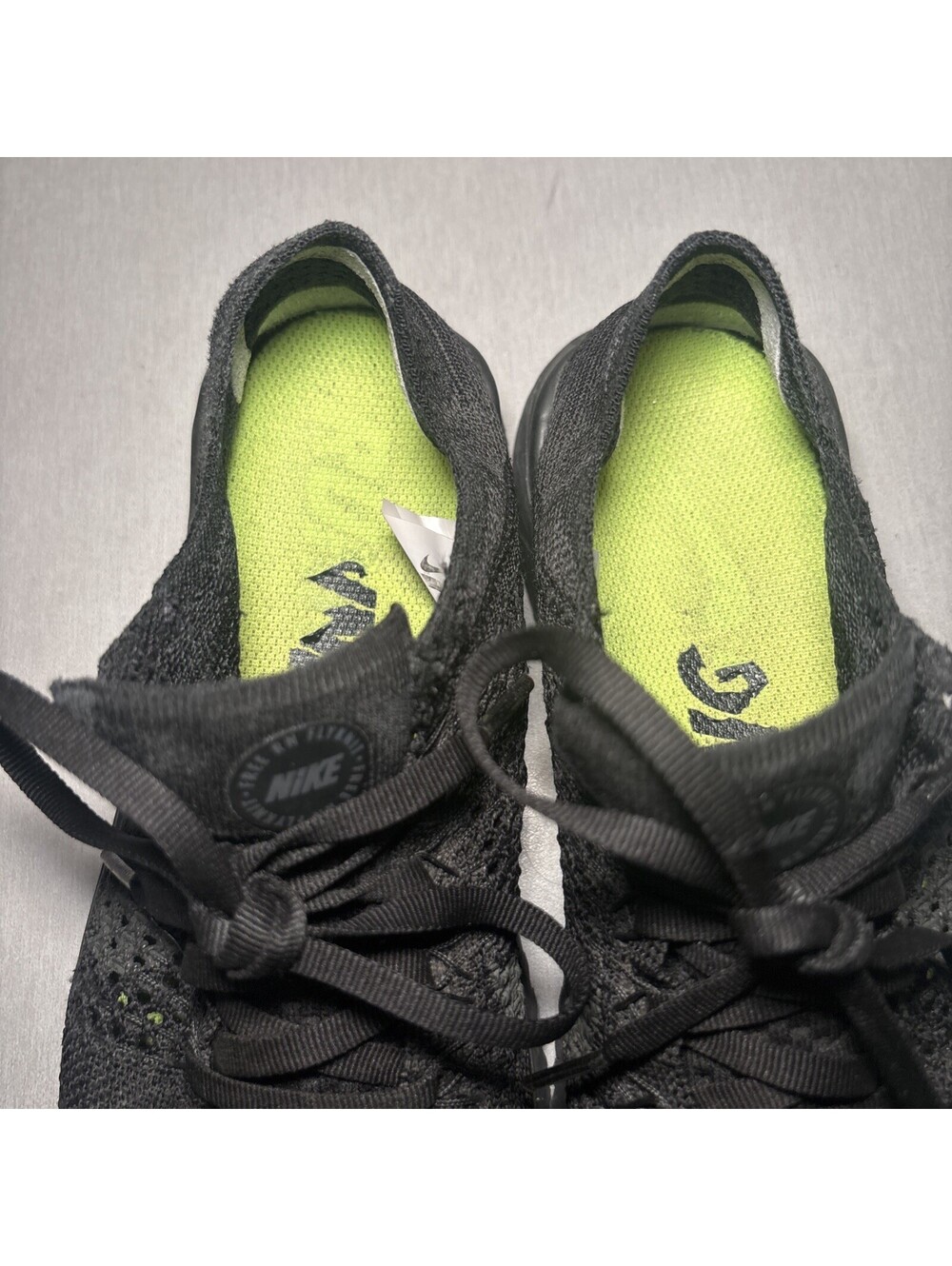 Nike Free RN Flyknit 2018 Shoes Womens 7 Triple Black Anthracite 942839-002 READ - Picture 11 of 15